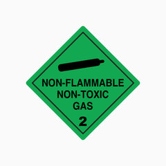 NON-FLAMMABLE NON-TOXIC GAS 2 SIGN