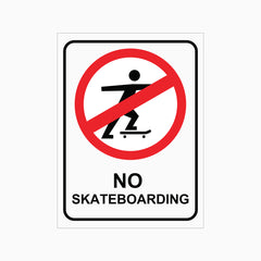NO SKATEBOARDING SIGN
