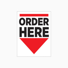 ORDER HERE SIGN