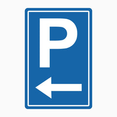 PARKING LEFT SIGN