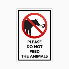 PLEASE DO NOT FEED THE ANIMALS SIGN