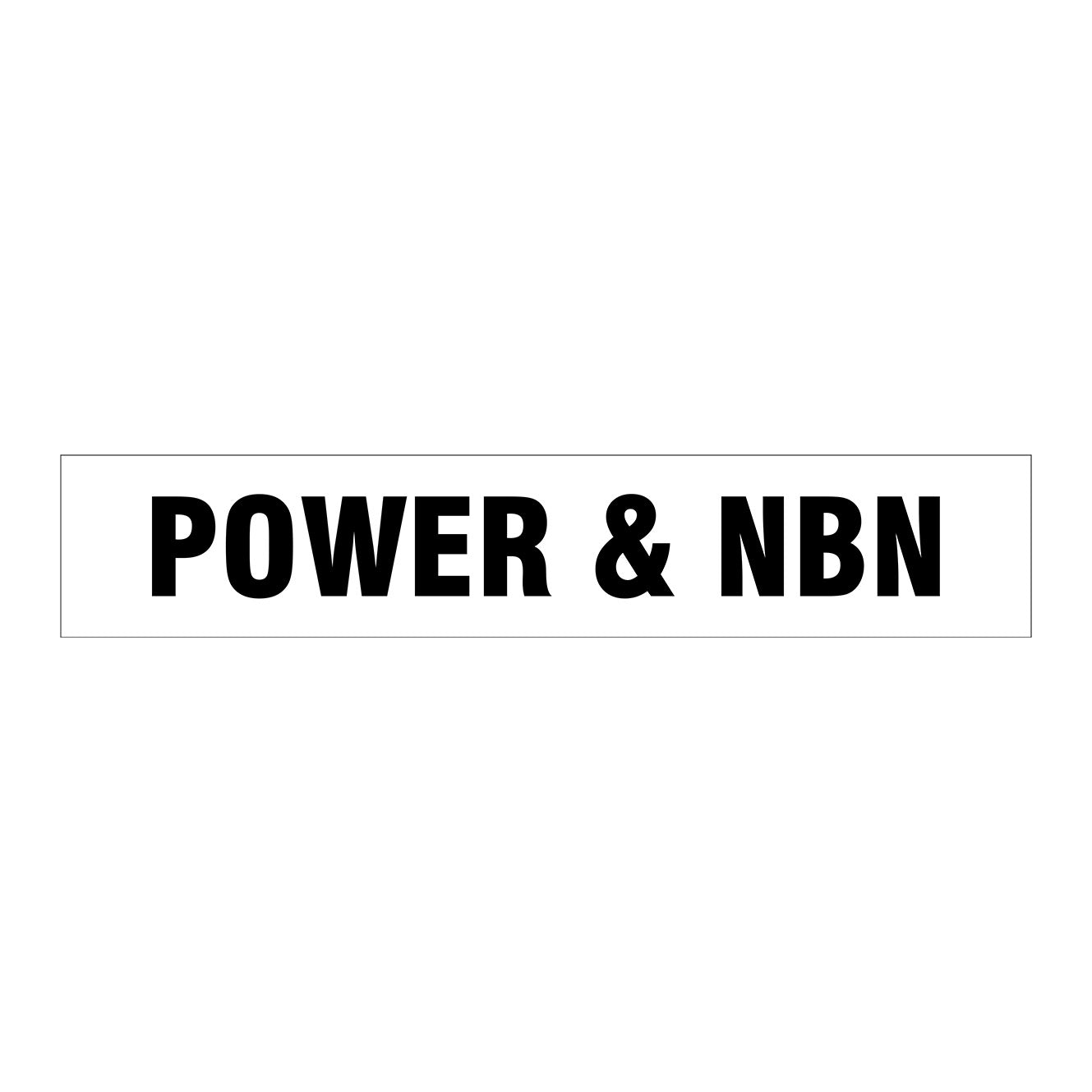 POWER & NBN SIGN