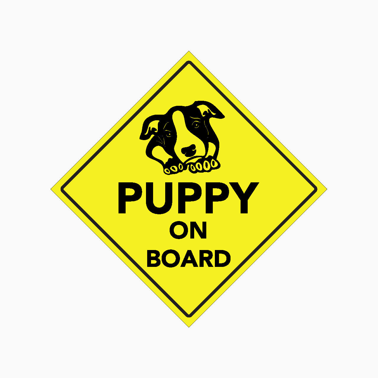 PUPPY ON BOARD SIGN N- STICKER - DECALE