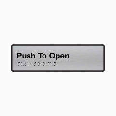 Push To Open Braille & Tactile Sign