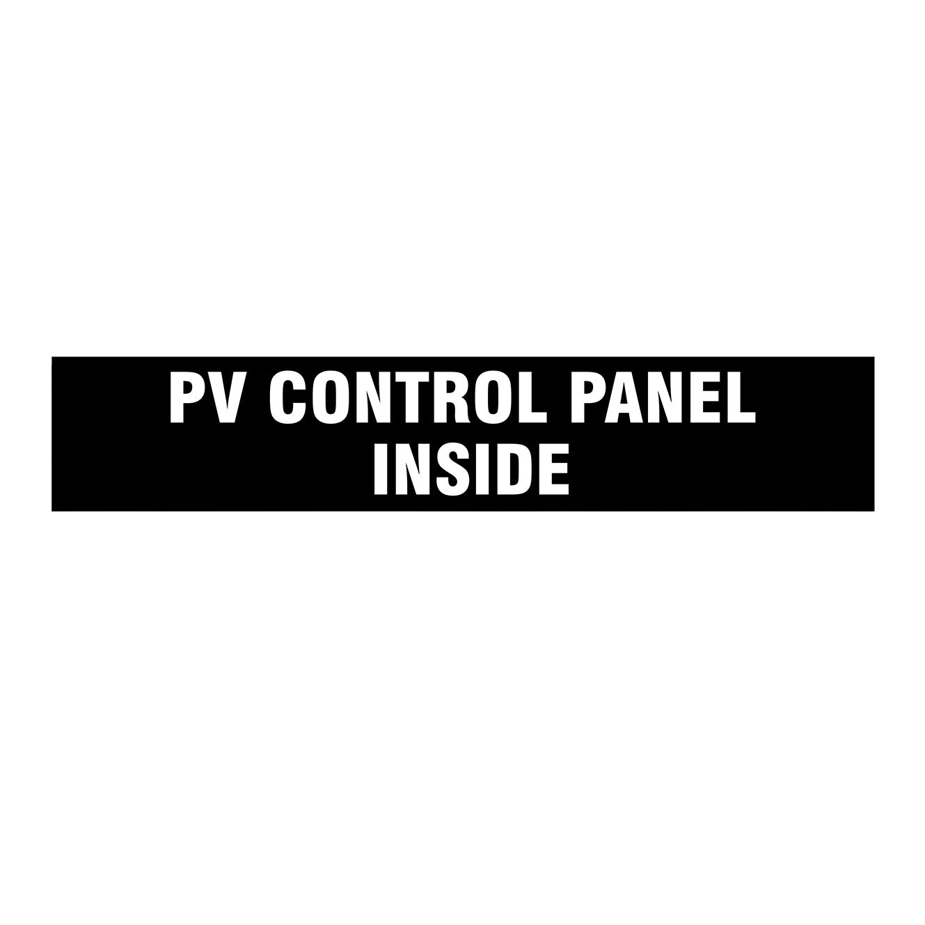 PVC CONTROL PANEL INSIDE SIGN