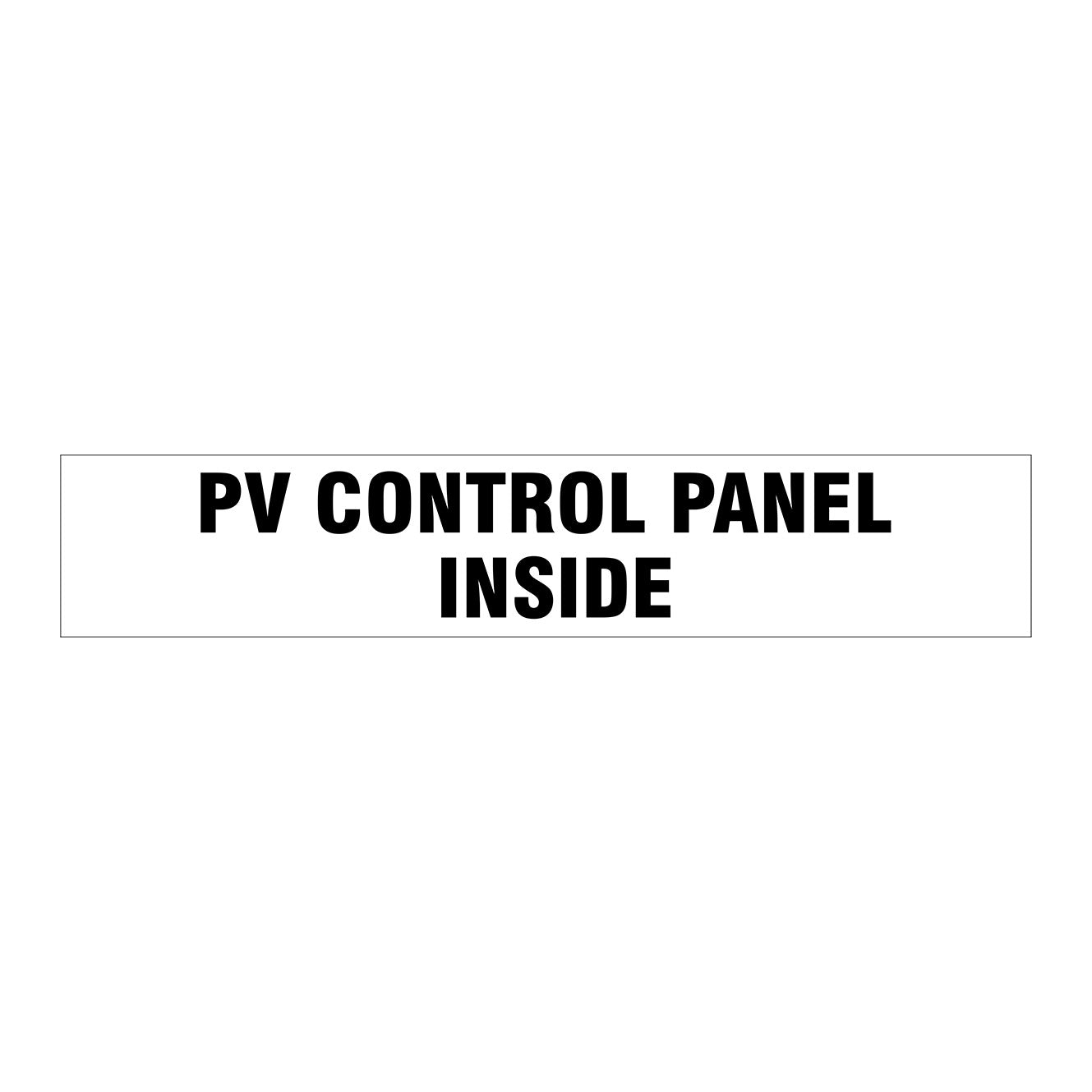 PVC CONTROL PANEL INSIDE SIGN – Get signs