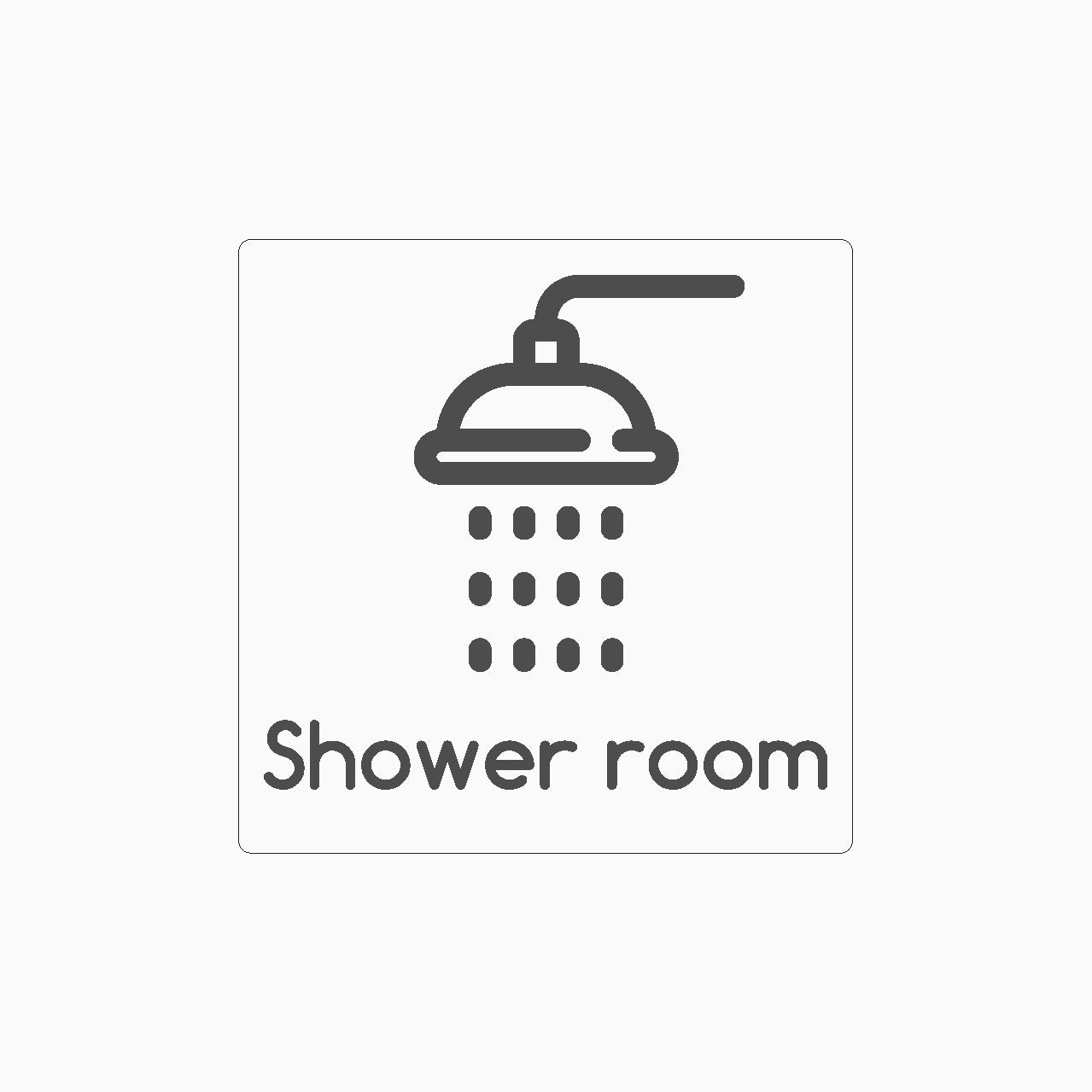 SHOWER ROOM SIGN