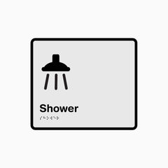 Shower Braille & Tactile Sign