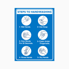 STEPS TO HANDWASHING SIGN