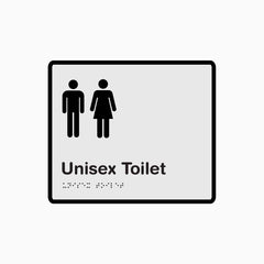 Unisex Toilet Braille & Tactile Sign