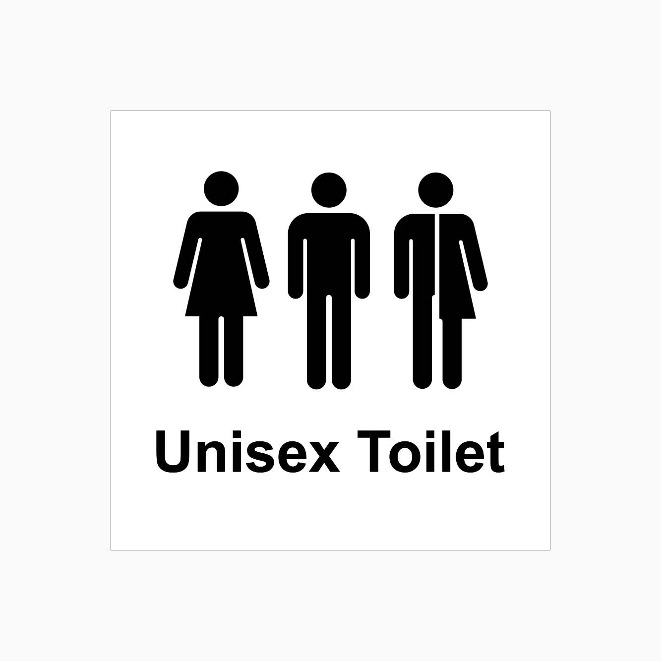 UNISEX TOILET SIGN - GET SIGNS - WHITE BACKGROUND