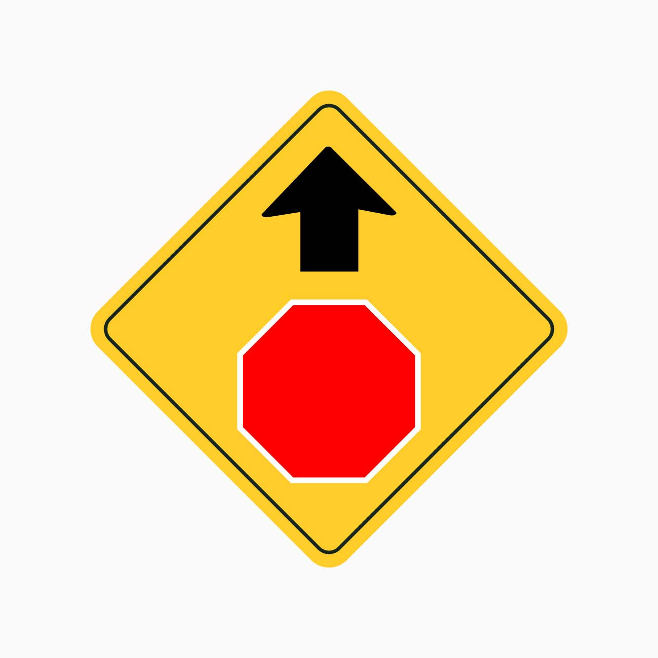 WARNING STOP SAHEAD SIGN – Get signs