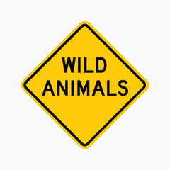 WILD ANIMALS SIGN