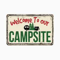 WELCOME TO OUR CAMPSITE SIGN