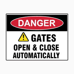 Gates Open & Close Automatically Sign | Safety Signage | GET SIGNS ...