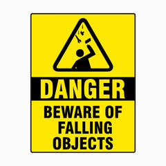 BEWARE OF FALLING OBJECTS SIGN
