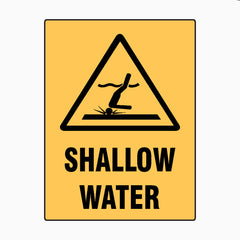 DANGER SIGN - NO DIVING SIGN - SHALLOW WATER SIGN – Get signs