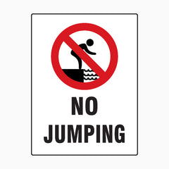 NO JUMPING SIGN
