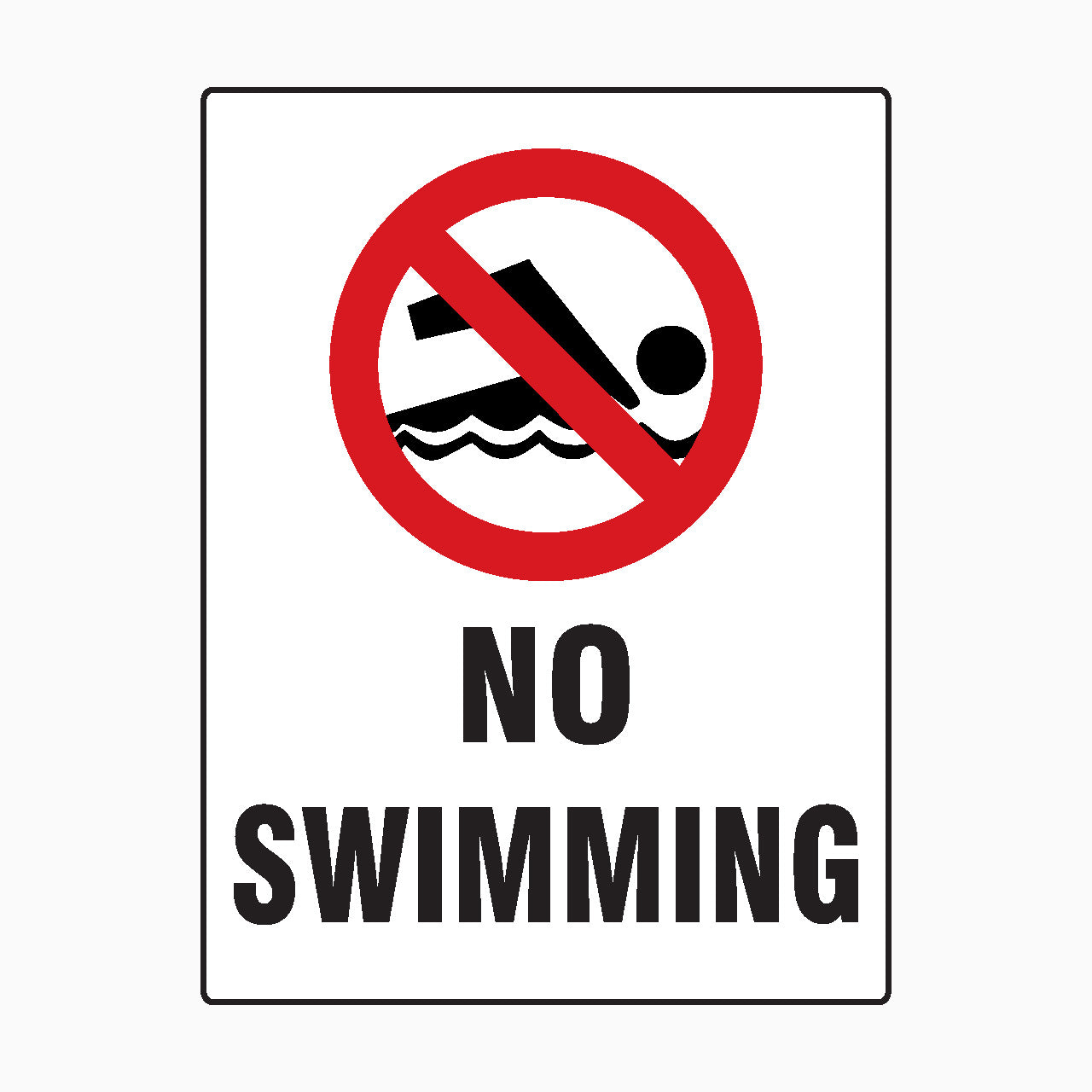 NO SWIMMING SIGN - WATER SAFETY SIGNS – Get signs