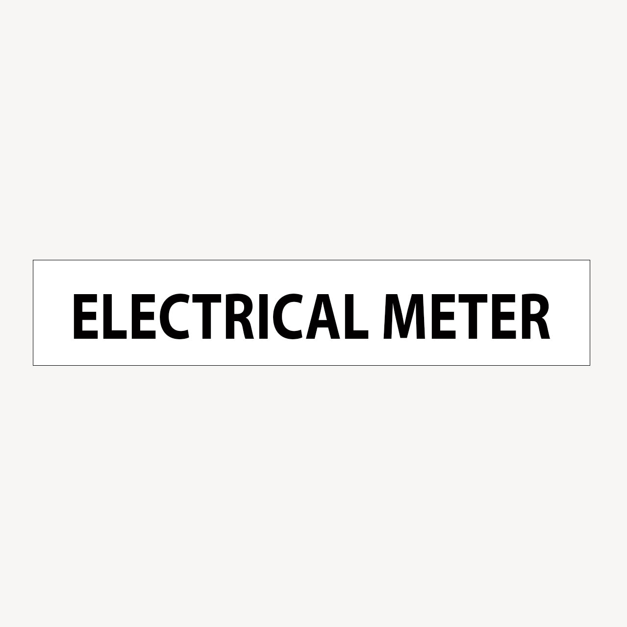 ELECTRICAL METER SIGN - Statutory Signs – Get signs