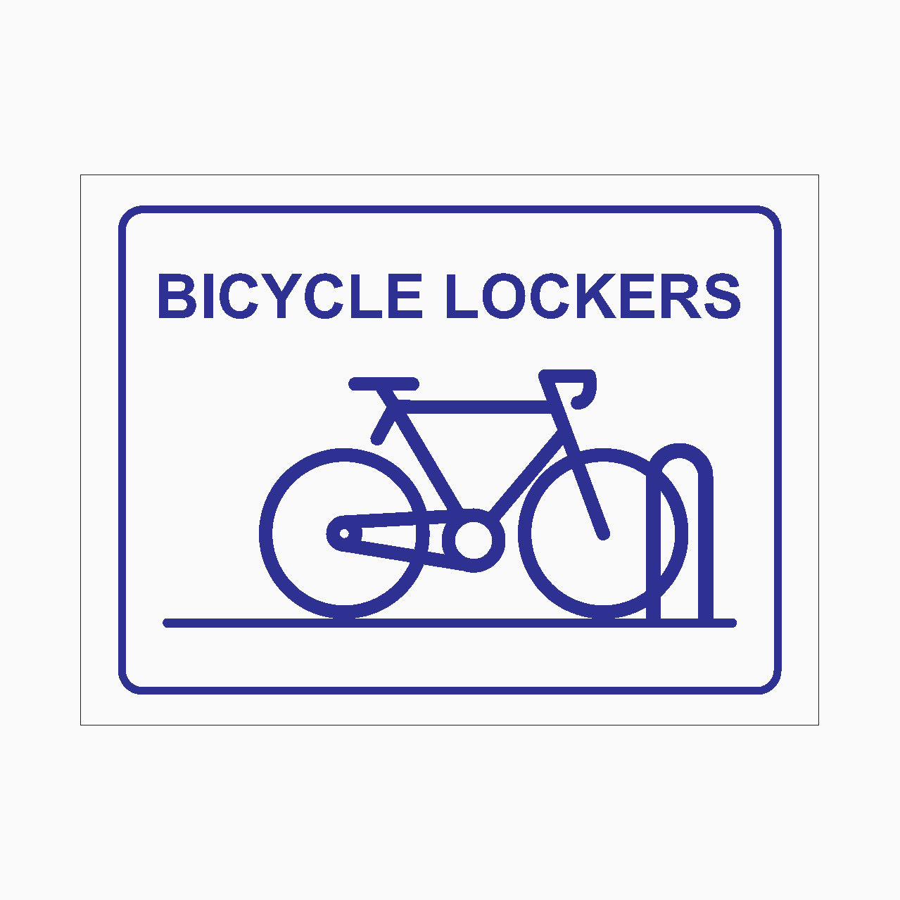 BICYCLE LOCKERS SIGN - parking sign