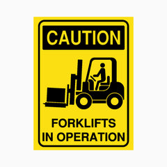 WARNING SIGNS - FORKLIFTS IN OPERATION KEEP CLEAR SIGN – Get signs