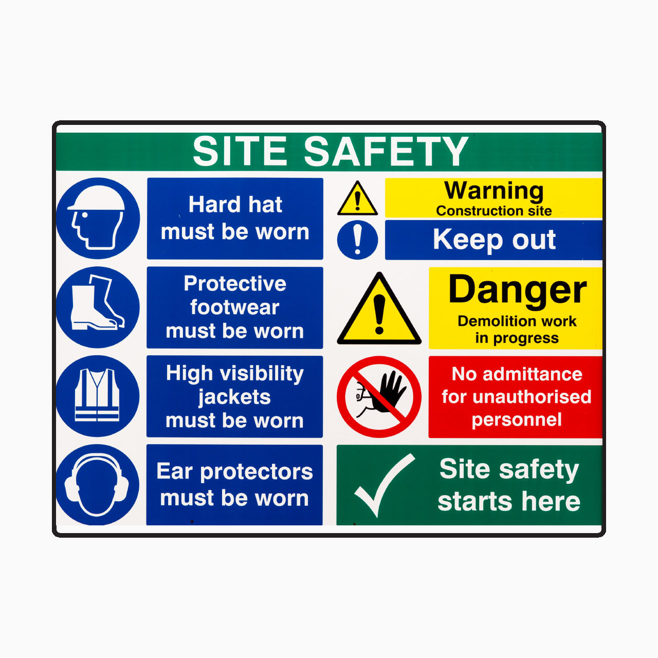 CONSTRUCTION SITE SAFETY SIGN – Get signs