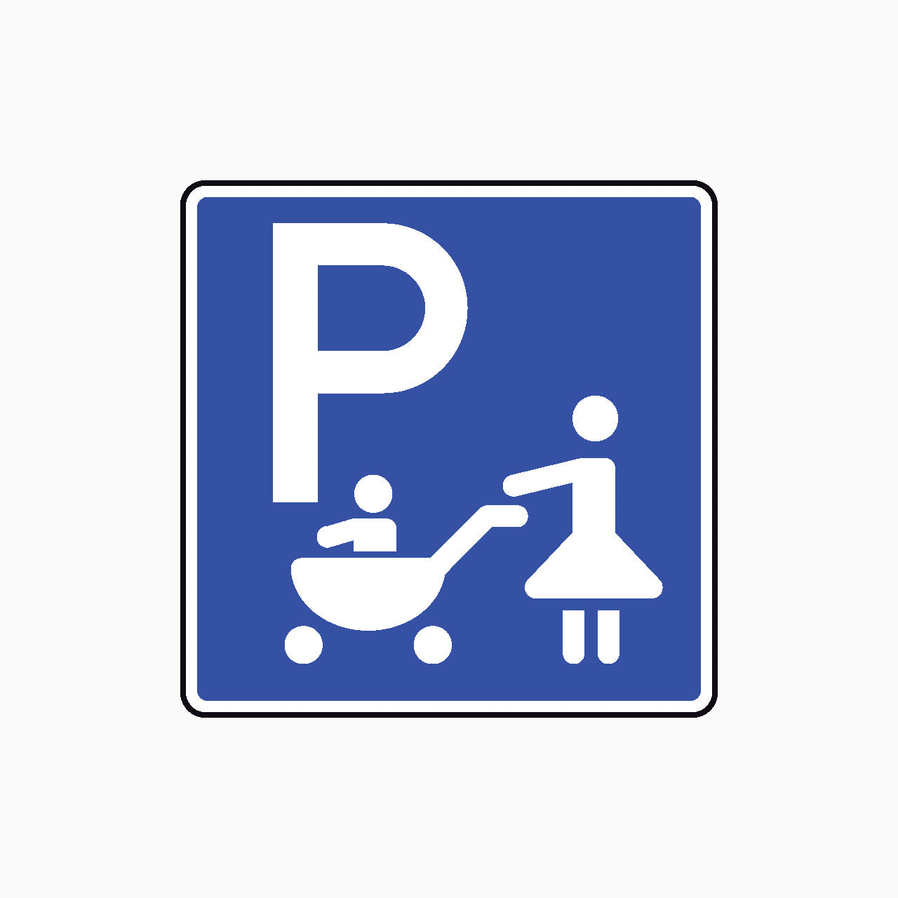 PARKING PARENTS WITH PRAMS SIGN