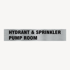 HYDRANT & SPRINKLER PUMP ROOM SIGN