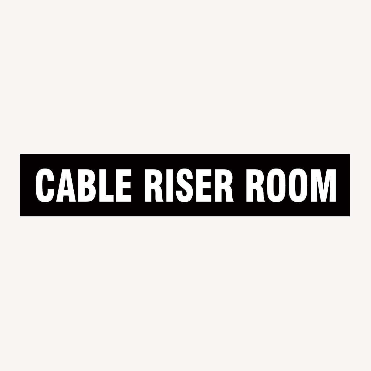 cable riser room sign