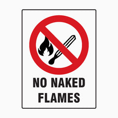 NO NAKED FLAMES SIGN