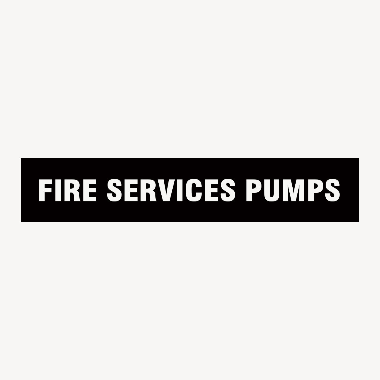 FIRE SERVICES PUMPS SIGN