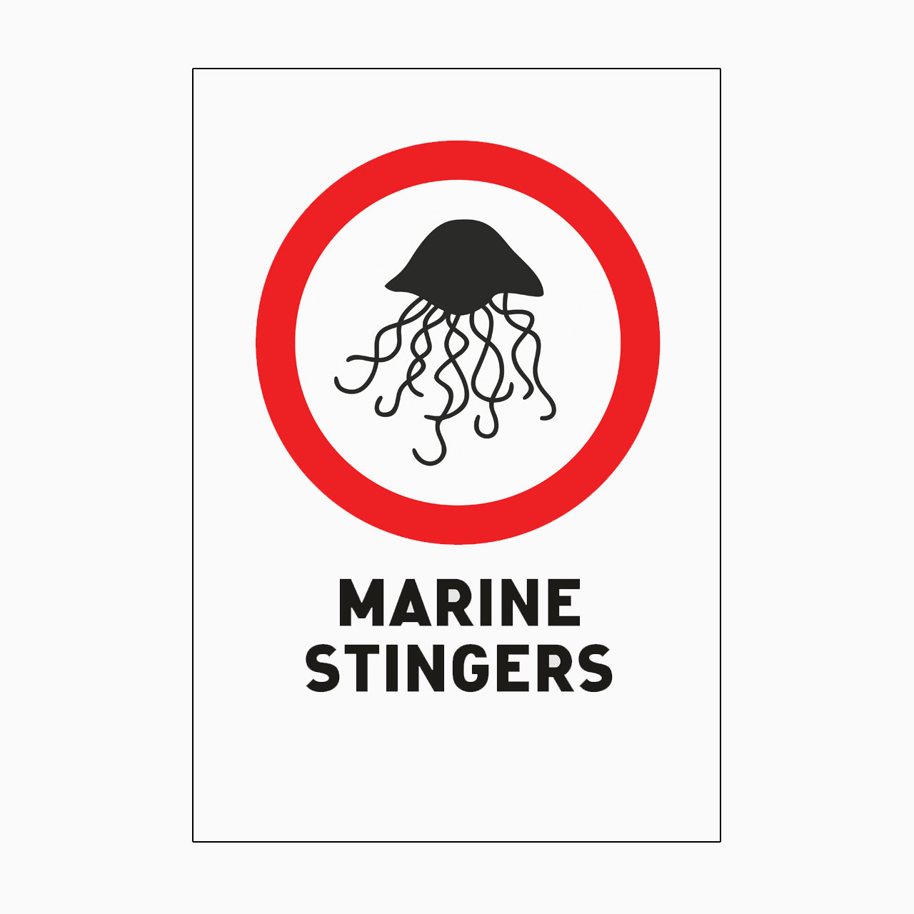 MARINE STINGERS SIGN - WATER SAFETY SIGN