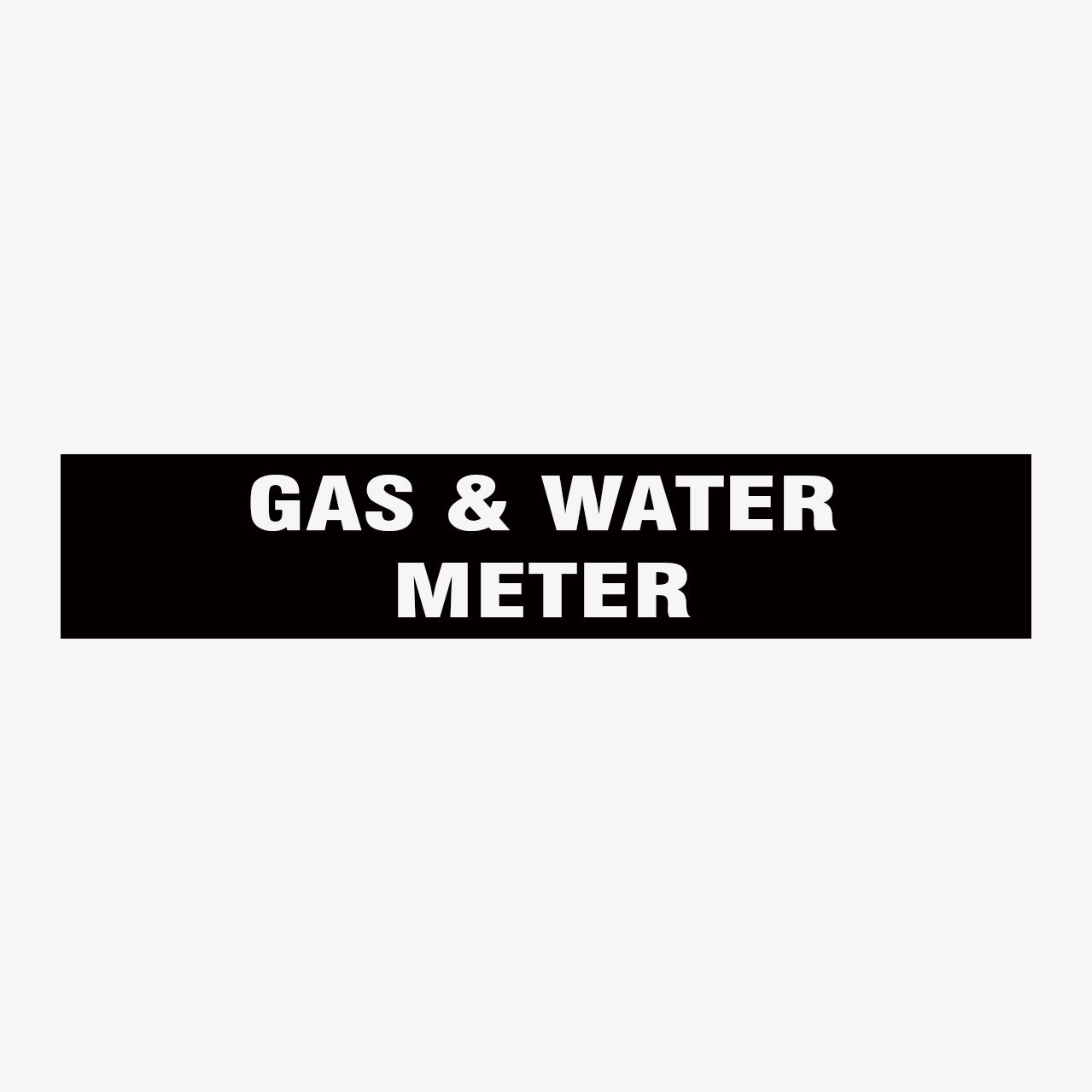 GAS & WATER METER SIGN - statutory signs - GET SIGNS - 