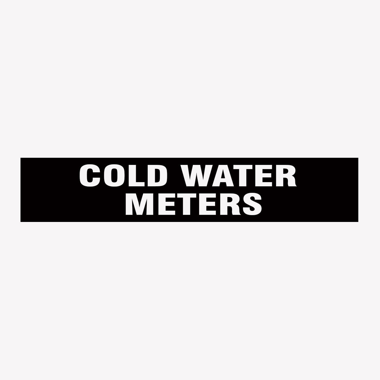 COLD WATER METERS SIGN