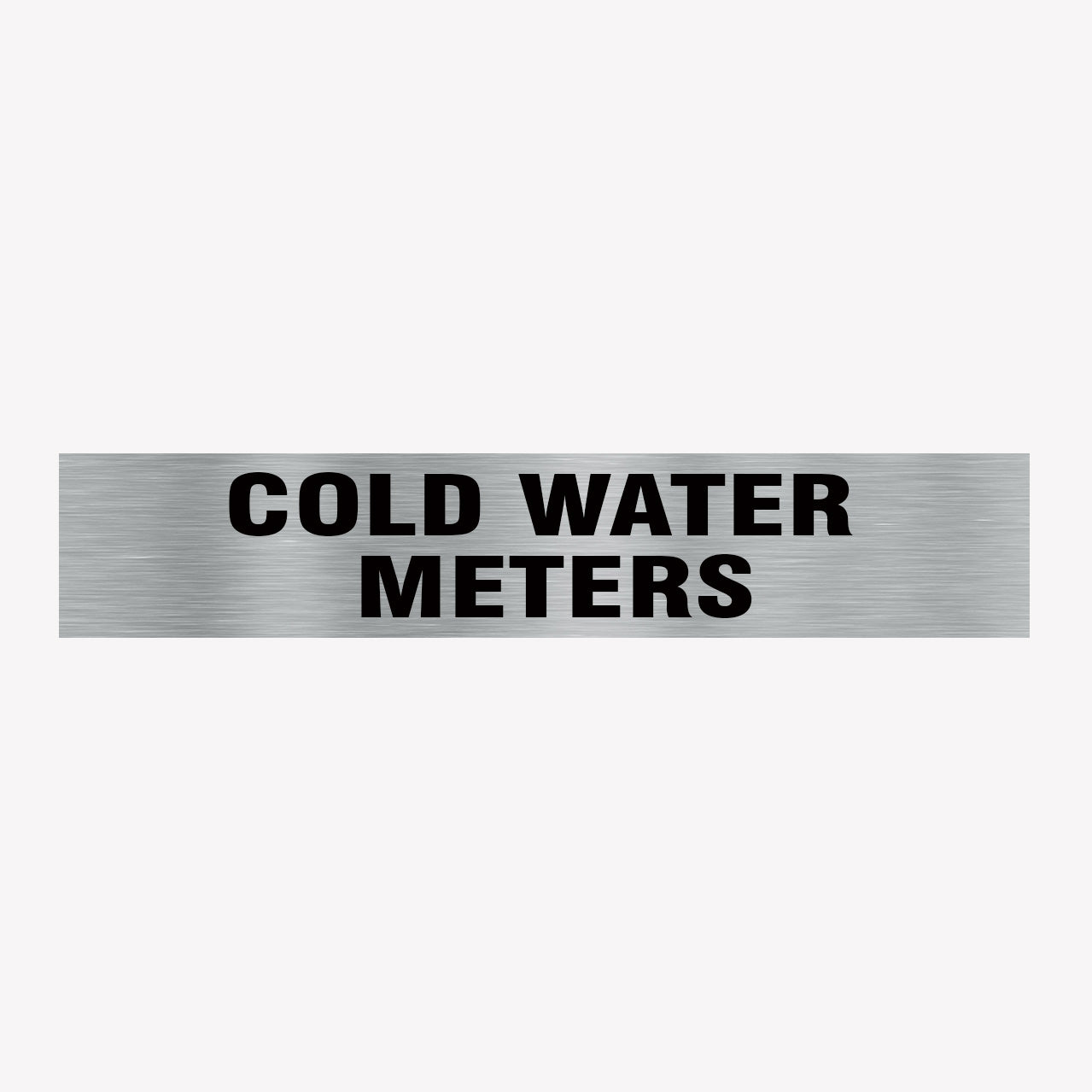 COLD WATER METERS SIGN
