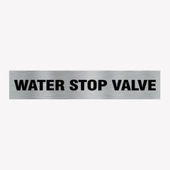 WATER STOP VALVE SIGN