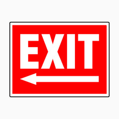 EXIT SIGN - Left Arrow