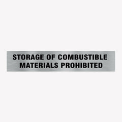 STORAGE OF COMBUSTIBLE  MATERIALS PROHIBITED SIGN