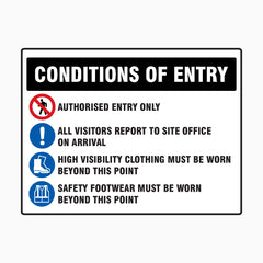 Construction Site Entry Signs | GET SIGNS Australia – Get signs