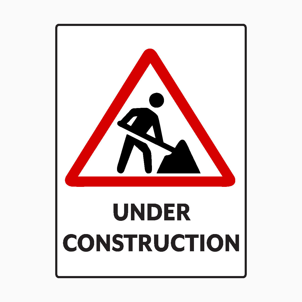 CAUTION UNDER CONSTRUCTION SIGN – Get signs