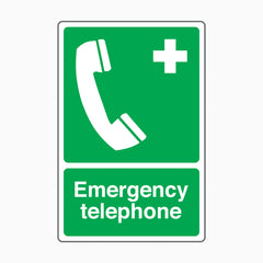EMERGENCY TELEPHONE SIGN
