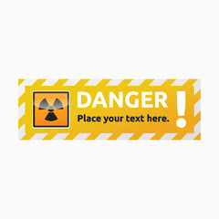 Danger Labels with Custom Text - Yellow