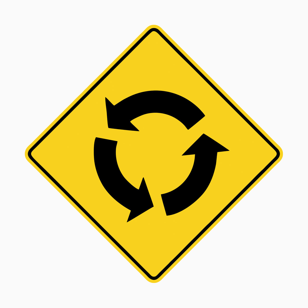 ROUNDABOUT AHEAD (TRAFFIC SIGN) W2-7(B) - GET SIGNS