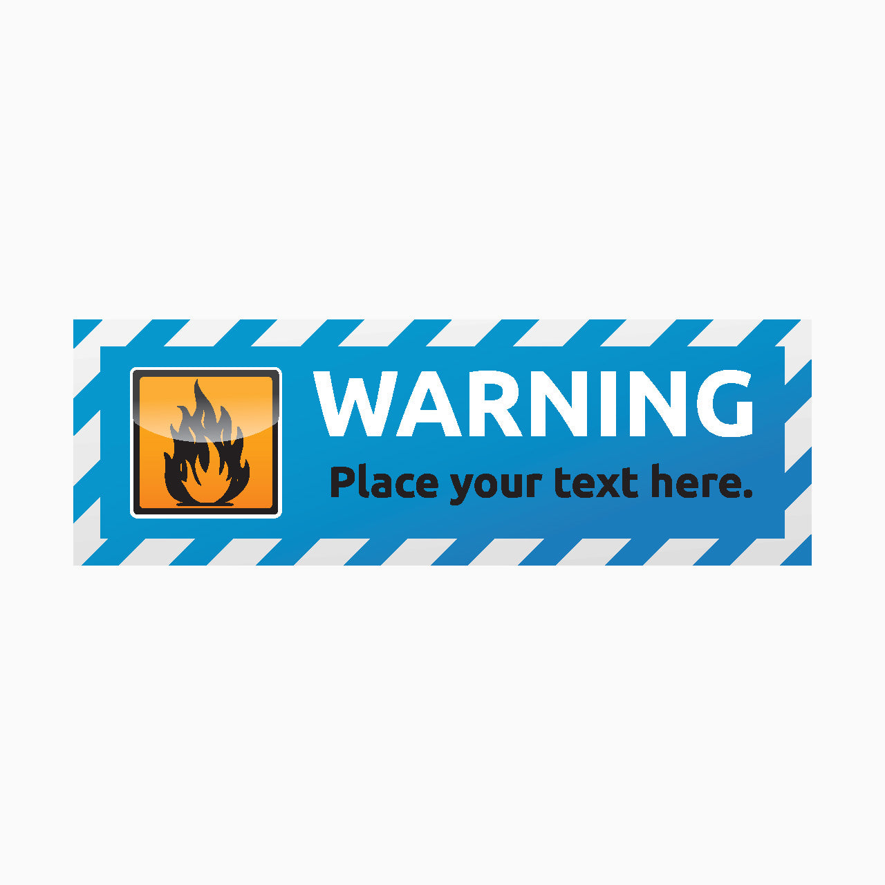 Blue Warning Tags Warning Labels with Custom Text - Blue – Get signs