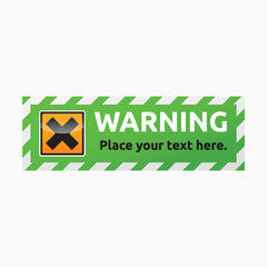 Warning Labels with Custom Text - Green